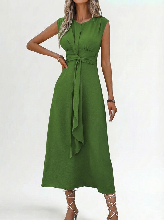 Eva - Vestido elegante sin mangas con cinturón ajustable