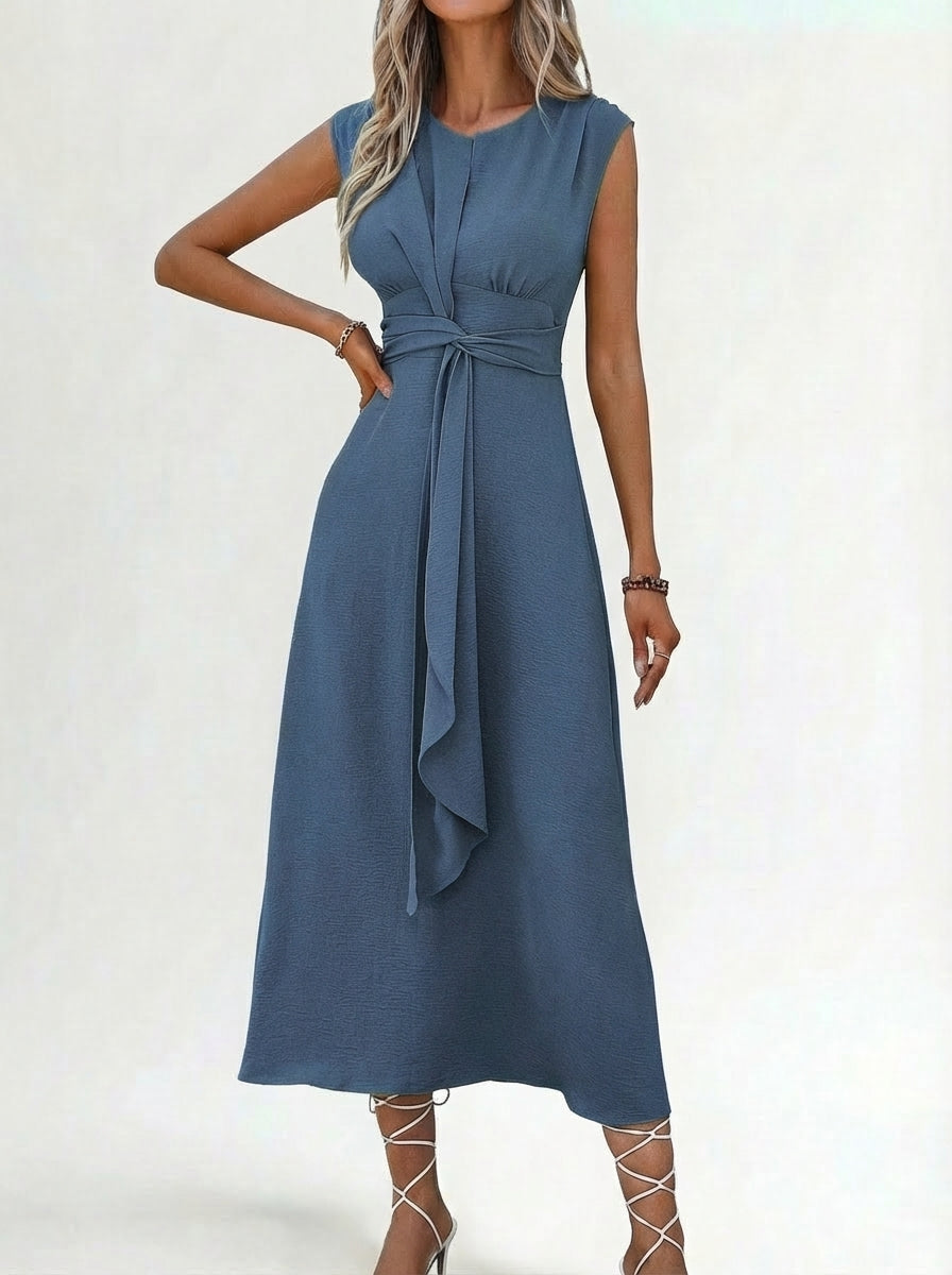 Eva - Vestido elegante sin mangas con cinturón ajustable