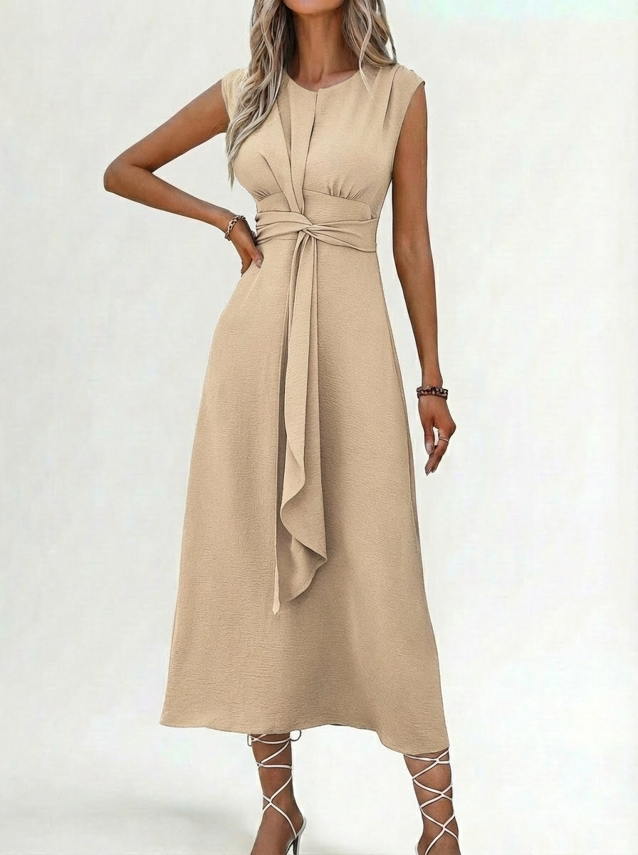 Eva - Vestido elegante sin mangas con cinturón ajustable