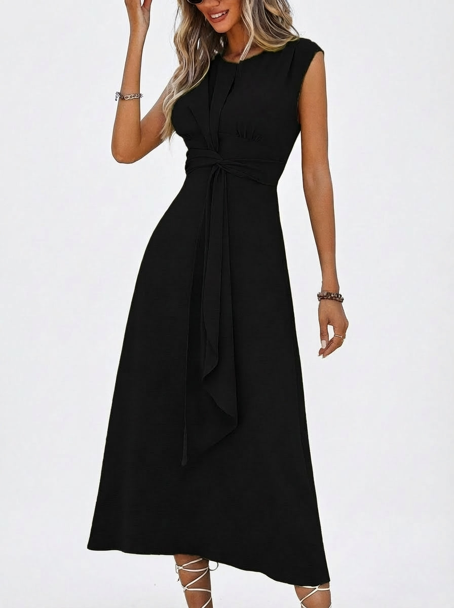 Eva - Vestido elegante sin mangas con cinturón ajustable