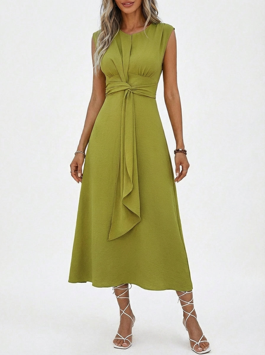 Eva - Vestido elegante sin mangas con cinturón ajustable
