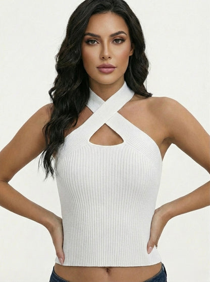 Trendy - Top crop de punto