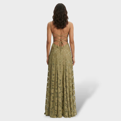 Sofia - Vestido Largo Espalda Abierta Floral