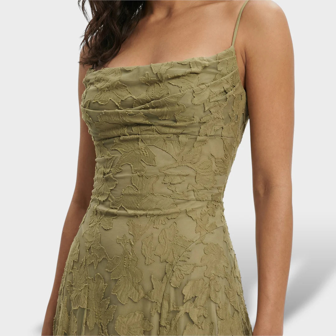 Sofia - Vestido Largo Espalda Abierta Floral
